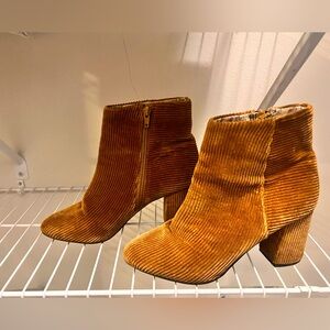 Tan Corduroy booties